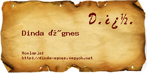 Dinda Ágnes névjegykártya
