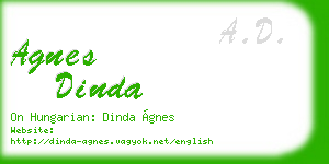 agnes dinda business card